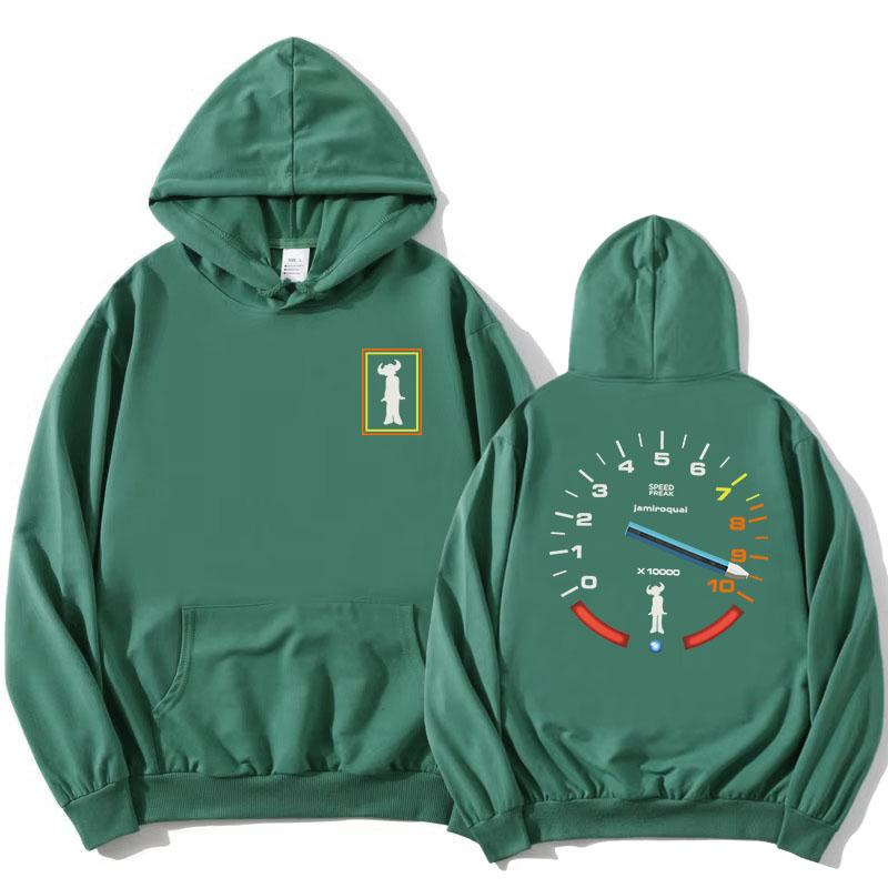 Jamiroquai Speedometer Mikiny Unisex Přední Zadní Grafika Mikina s Kapucí Ležérní Streetwear Dlouhý Rukáv Dámské Pánské Mikiny Top