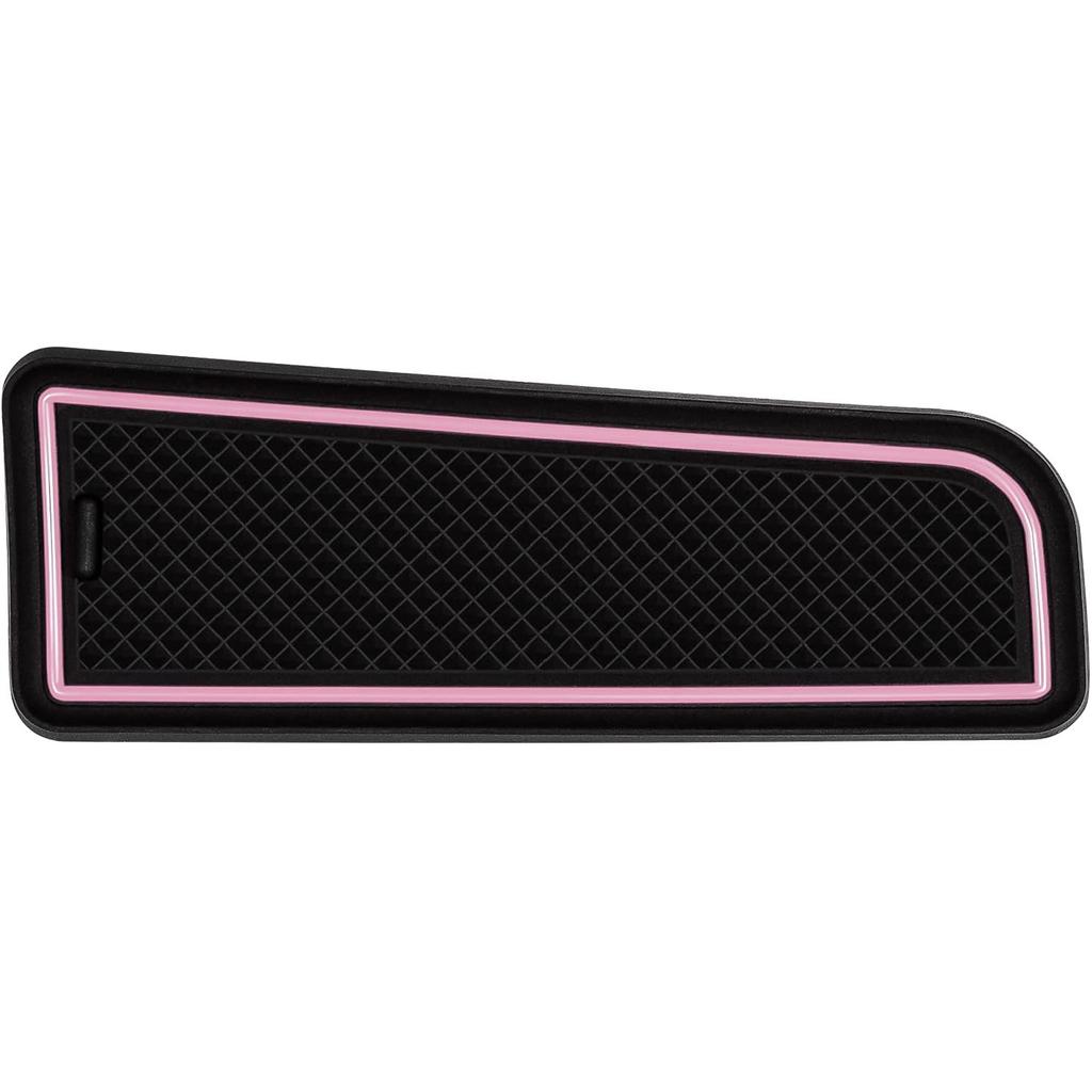 Bonbo Anti-Dust Mats for Dodge Charger 2015- | 6-Piece Fit Cup Holder Pads Set | Eco-Friendly Silicone Non-Slip Interior Accessories (Pink)