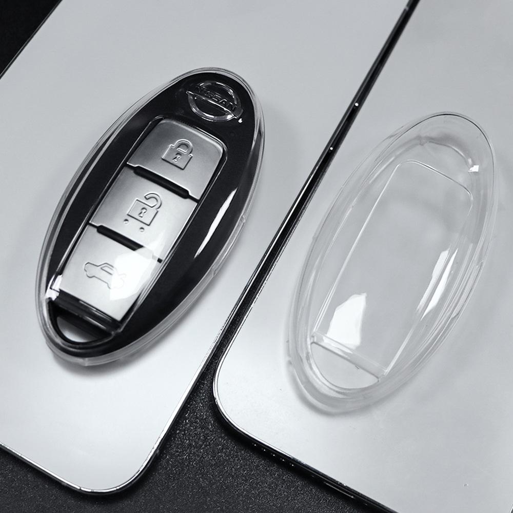 

Nissan Key Cover: Compatible with Sylphy, Lavida, Qashqai, Teana, Kicks, Sunny - Transparent Key Shell Bag прозорий