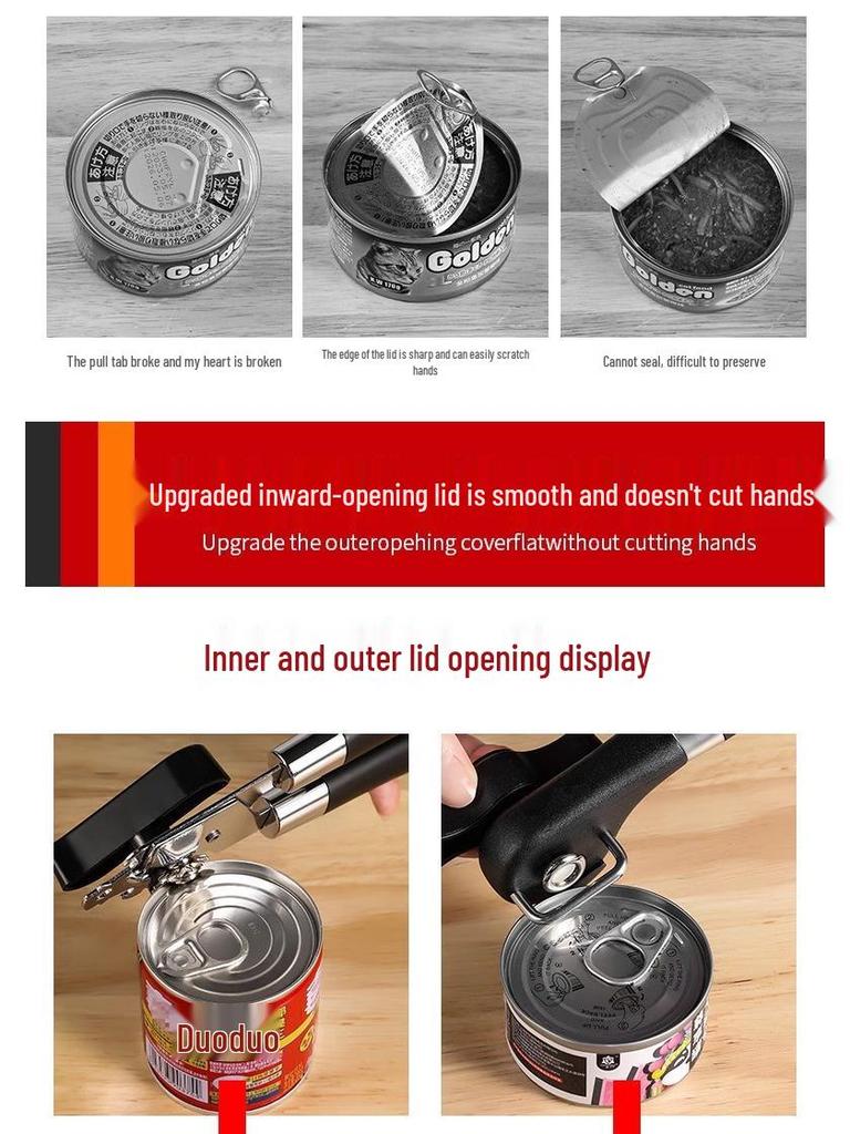 Deutscher Dosenöffner aus Edelstahl - Manueller Flaschen- und Dosenöffner (Neukundenrabatt: 5 Yuan sparen)