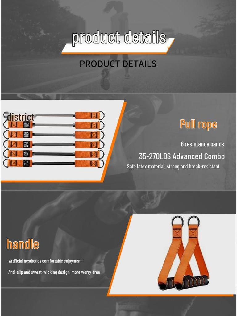 Multifunctional Home Gym Resistance Band & Pilates Bar for Strength Training