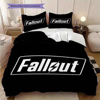Fallout Postapokaliptyczny Zestaw Trzyczęściowy do Przetrwania 1 Poszewka na Kołdrę 2 Poszewki na Poduszki Bez Wypełnienia Miękki i Wygodny Prezent na Boże Narodzenie Urodziny
