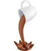 3D Resin Floating Coffee Cup Desk Decor Art Figurine - Cartoon Style Home Office Ornament Gift