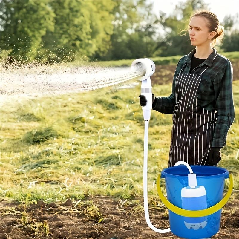 Portable Rechargeable Electric Shower Pump for Outdoor Camping, Hiking & Car Cleaning - Lightweight Watering System with Handheld Shower Head, Hose
