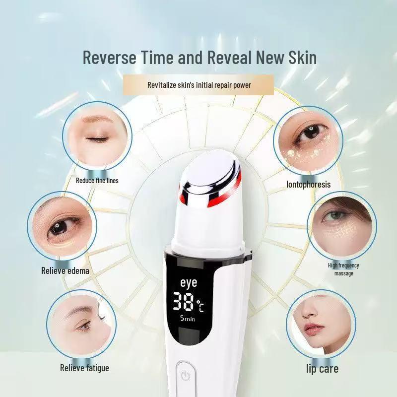 Ionic Eye Massager: Anti-Wrinkle & Skin Rejuvenation Device with Color Light Therapy
