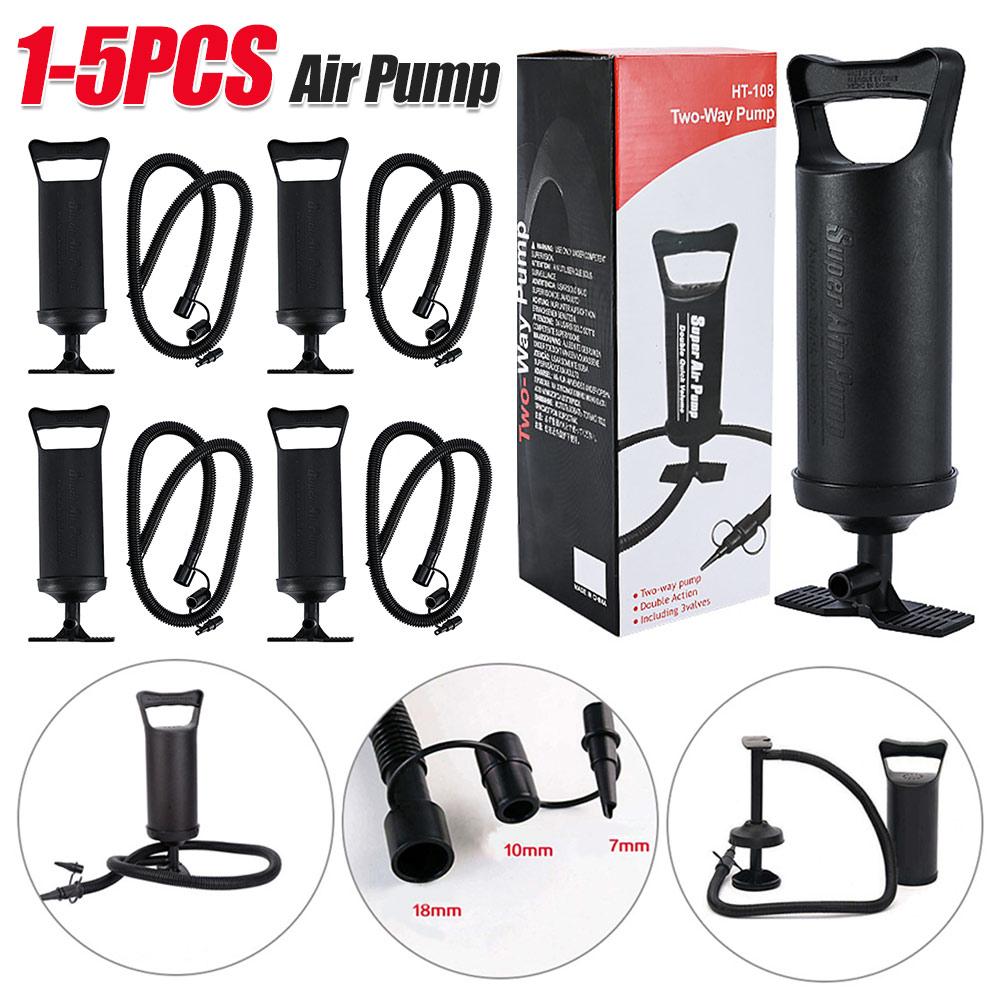 1-5PCS Two Way Air Pump PVC Hand Pulled Air Pump Fast Inflation Two-Way Handheld Inflatable Air Pump for Swimming Pools