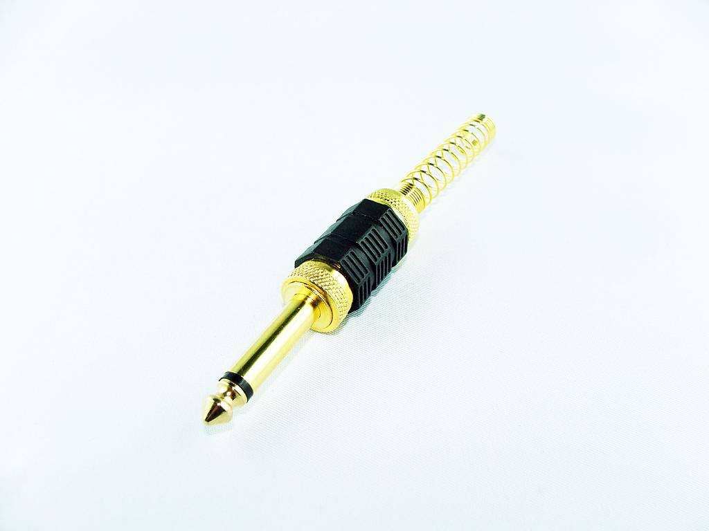 Jack Plug 6.3Mm Mono Gold Hq Black