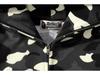 Grenzüberschreitendes Camouflage Bape Shark Leuchtendes Sweatshirt mit doppelter Kapuze