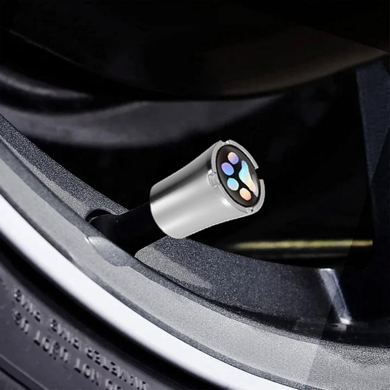 Tire Air Valve Cap Zinc Alloy Tire Pressure Caps Car Tire Valve Caps Footprint Patterns Anti-Theft Dust Caps Air Tire Caps For