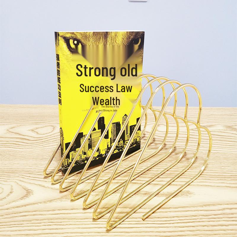 Nordic Style Iron Triangle Bookshelf Stand - Creative Desk Organizer for Books and Magazines