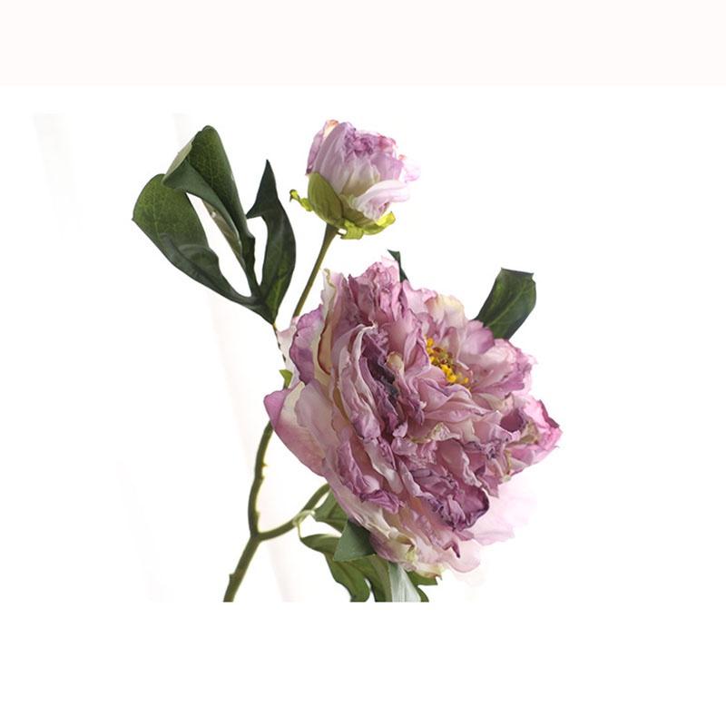 2 Capete Mari Trandafir Roșu Bujor Flori Artificiale Buchet Floare Falsă pentru Casa Mireasa Decorare Nunta