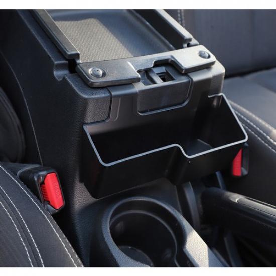 Black Front Center Console Armrest Storage Box Tray For Jeep Wrangler JK 2011-17