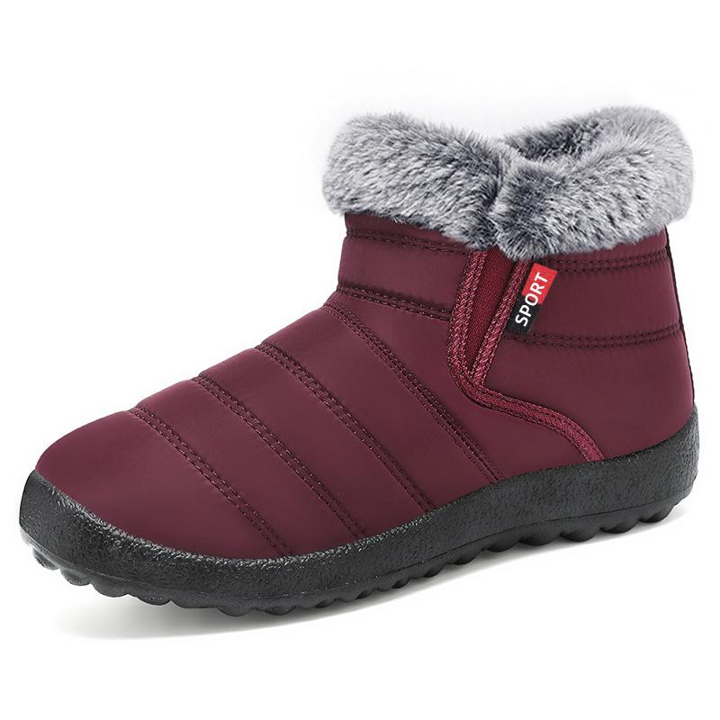 Cotton Shoes Women's Winter Fluffy Shoes TEMU Snow Boots Thickened Velvet Shoes Warm Women's Boots Cotton Boots