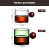 Colorful Glass Coffee Mugs With Wooden Ball Handle Multi-Purpose Espressos Hand Blown Drinking Tea Cup For Home 120/200ml