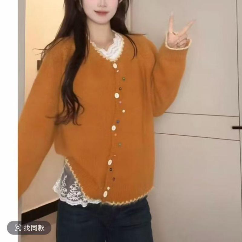 Sweet Wind Niche Age-reducing Temperament Long-sleeved Sweater Cardigan Women's New Autumn Thin Versatile Loose Top