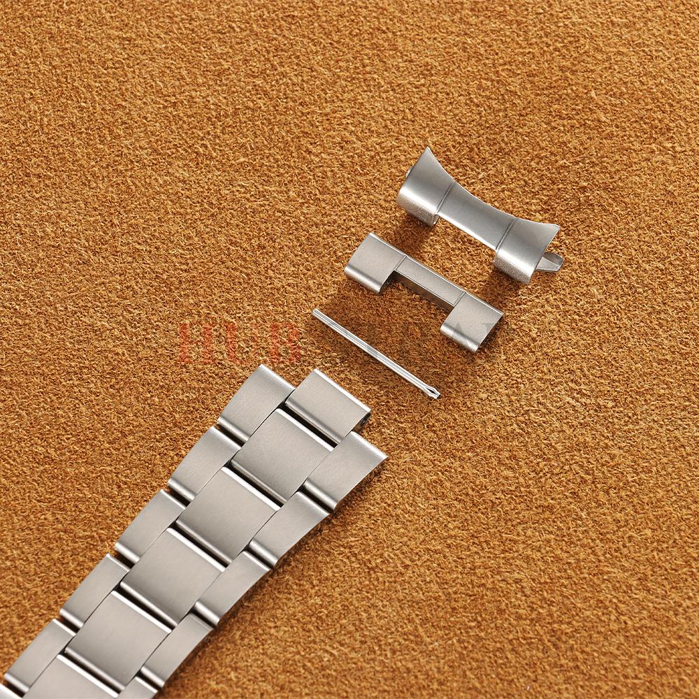 20mm 21mm 22mm Curved End Watch Band for Rolex SUBMARINER Daytona Stainless Steel Strap Bracelet Replace Watchband for Men Women