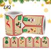Beschreibbare Weihnachtsetiketten 250 Stück/Rolle Anhänger, Selbstklebend mit Schreibfläche, Selbstklebende Feiertagsaufkleber Saisonale Verpackung für Dekorative