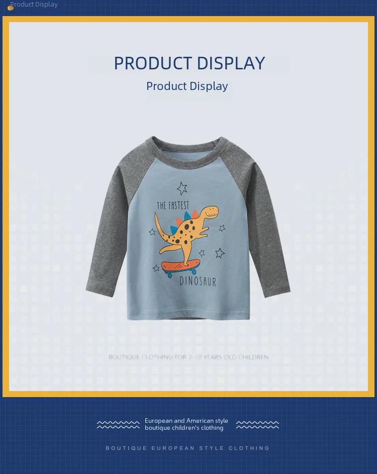 27kids Kinder Herbst 2025 Jungen Langarm Unterzieh-T-Shirt im koreanischen Stil