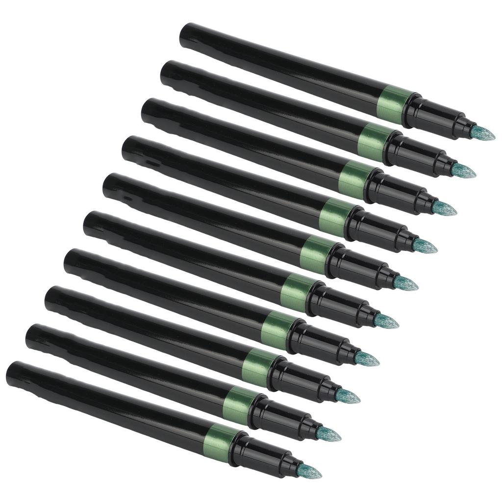 10PCS Metallic Marker Pens Emerald Marker Pens for Graffiti Wood Painted Ceramics Glass Fluid Spread Graffiti Marker Pen