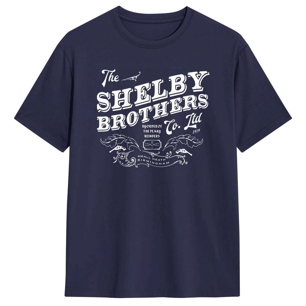 PEAKY BLINDERS The Shelby Brothers T Shirt Men Pure Cotton Humorous TShirts Crewneck Tee Shirt Short Sleeve Clothing Gift