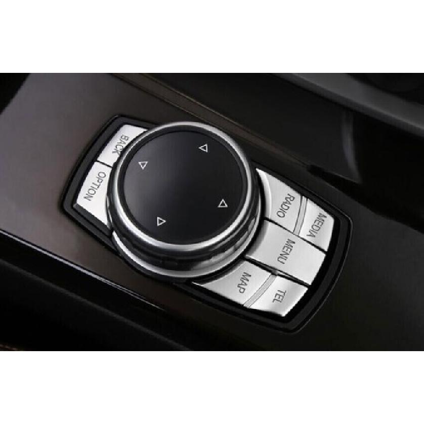 Matte Silver Middle Console Multimedia 11-17 Button Switch Fit For BMW 5 Series