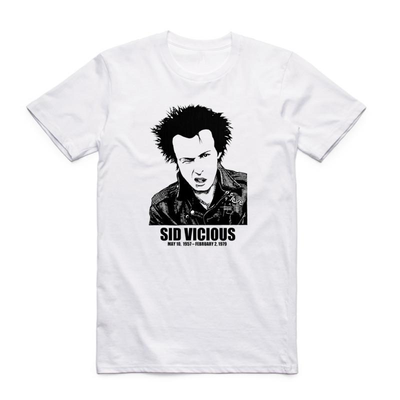 2019 Летняя Мода Мужчины Женщины Принт Сид Вишес Мертвый Заголовок Футболка Панк Рок Круглый Вырез Короткий Рукав Мужская Футболка S