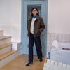 Simple Retro Sr_Silhouette Short Leather Jacket