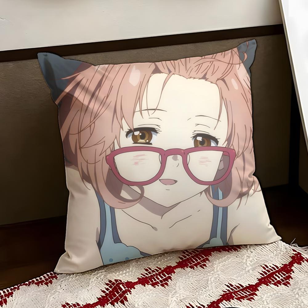Anime BBeyond the BBoundary Cushion Cover Reversible Soft Durable Pillow Cover Home  Car MultiScene Use for Daily Comfort