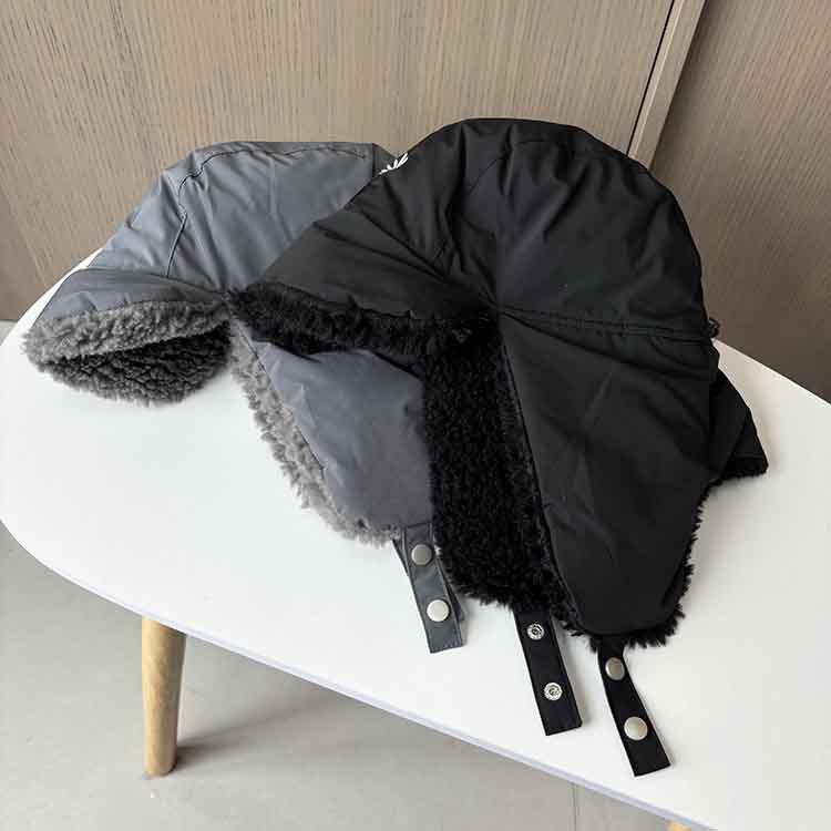 Korea Thickened Windproof Cold Warm Lei Feng Hat Men's and Women's Winter Lamb Fleece Ear Protector Outdoor Riding Ski Cap