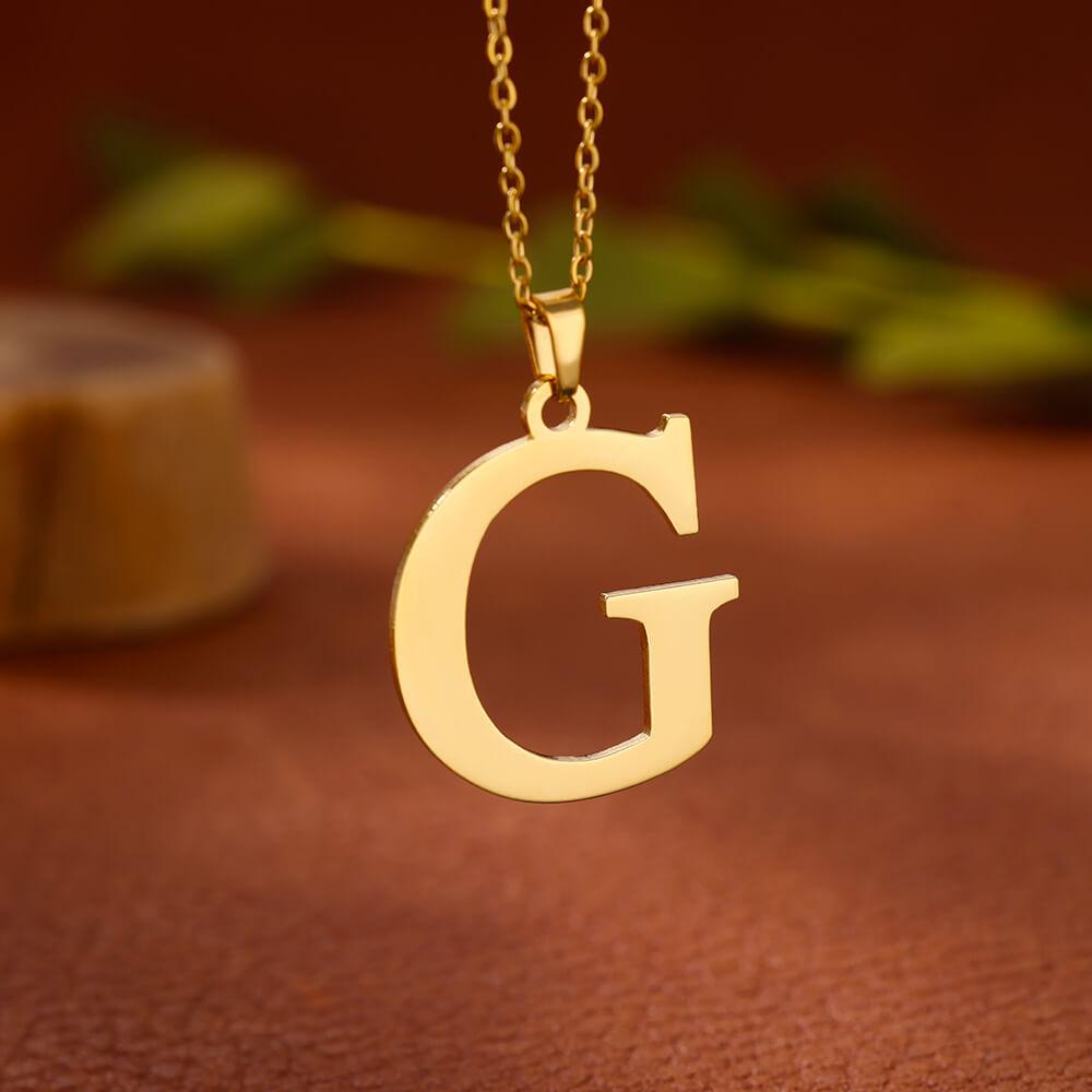 Elegant Initial Letter Stainless Steel Necklace Women Gold Color Alphabet Pendant Necklaces Vintage Waterproof Zircon Gifts