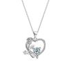 Elegant Zircon Rose Heart Necklace: Versatile Light Luxury Clavicle Chain Gift for Women