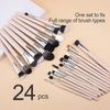New 24 Professional Makeup Brush Set Portable Full Set Makeup Tools Fiber Hair Loose Powder Brush Eyeshadow Brush