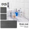 3Pcs Water Absorbing Stone Tray Stripe Design Quick Drying Sink Drain Mat Anti-Slip Soap Holder Kitchen Bathroom Vanity Trays