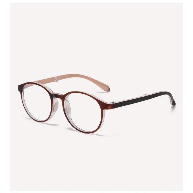 Outdoor Portable Folding Reading Glasses for Men Women Ultralight Round Frame Far Sight Eyewear Ladies Retro Presbyopic Glasses