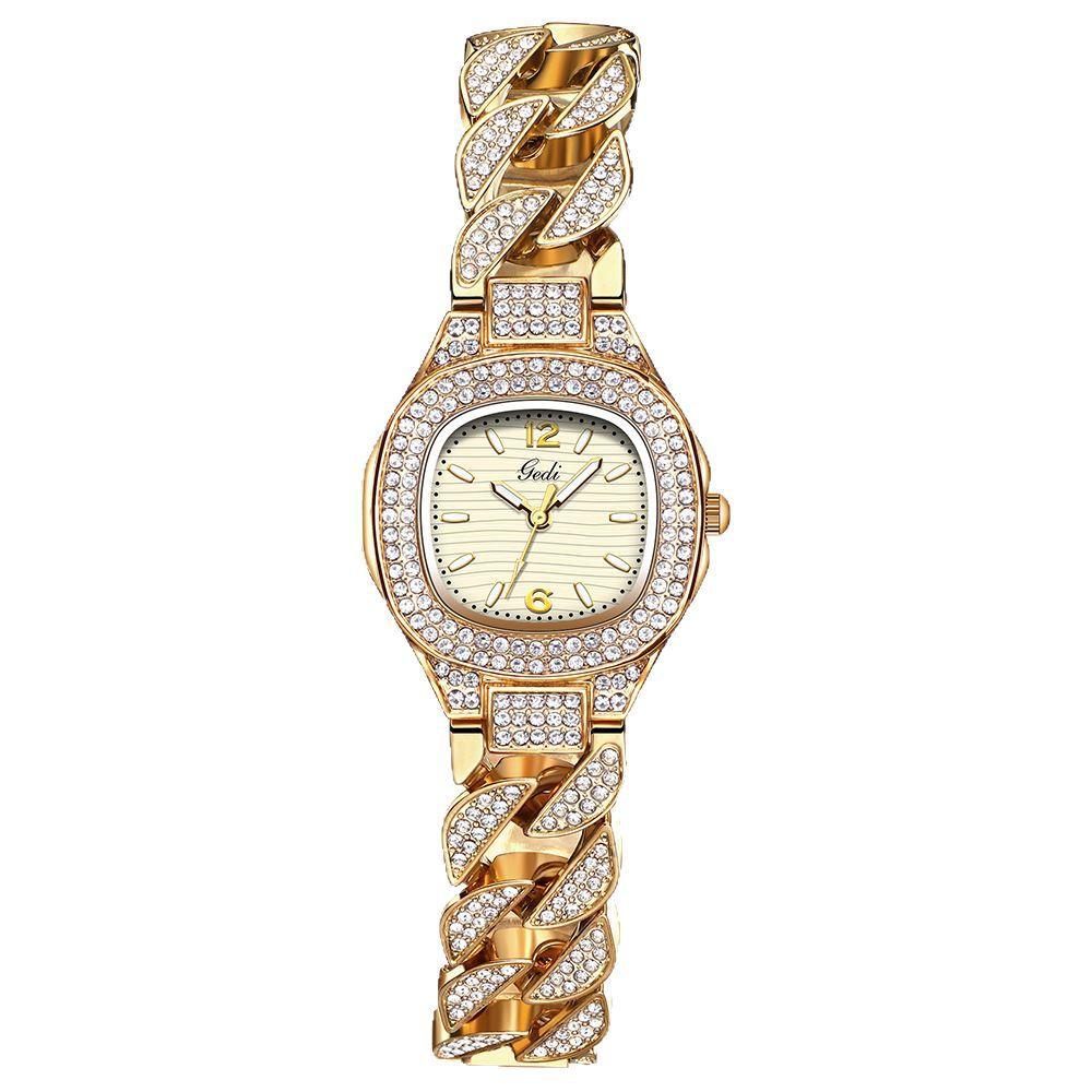 Light Luxury Exquisite Full Diamond Bracelet Watch Women'S Fashion Trend Shiny Gypsophila Personality Quartz Watch