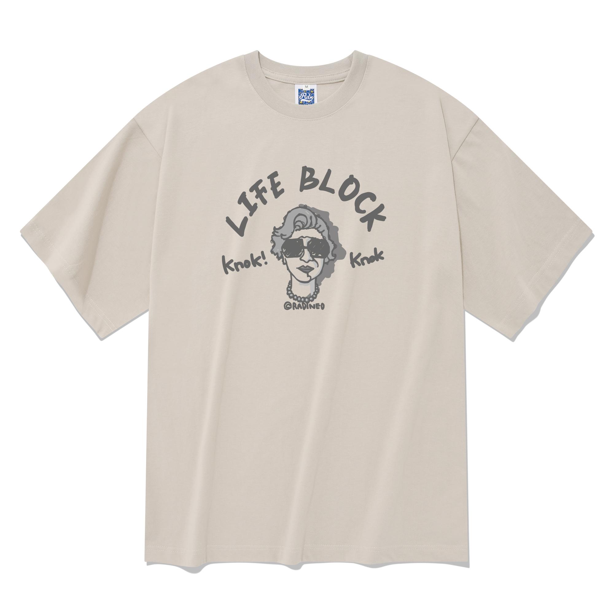 Radineo Life Block Short Sleeve T-Shirt Beige M