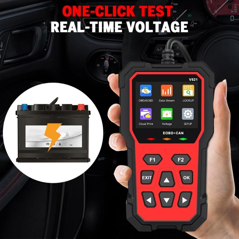 Multifunctional V521 OBD Car Diagnostic Scanner Tester Tool Suitable for Engine Fault Code Reading Quick Error Detection