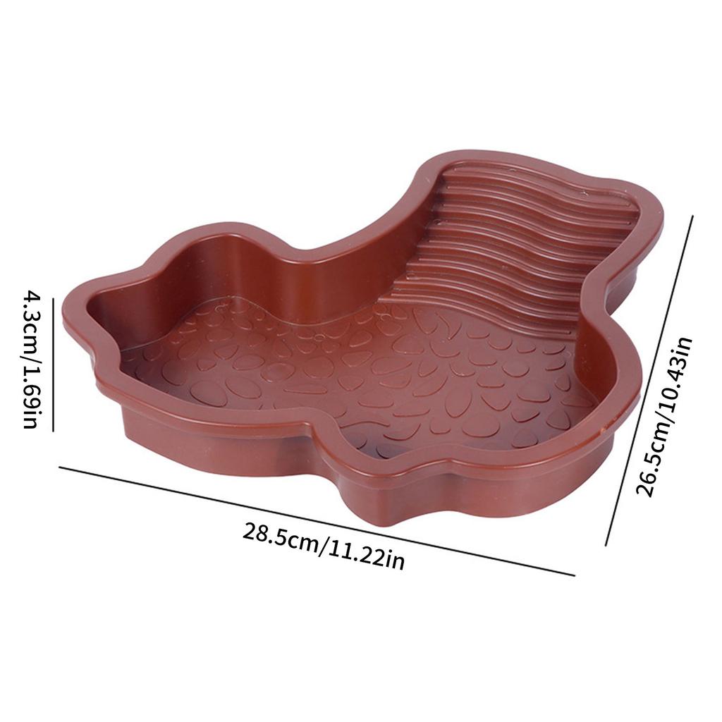 Large Plastic Shelled Animal Bathing Container With Slip Resistant Slope For Water And Land Animals