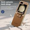Custodia Antiurto con Anello per Samsung Galaxy Z Flip 7 6 4 5 Flip7 FE 5G Flip6 Flip5 Flip4 Copertura in Pelle per Cellulare