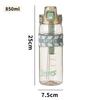 Water bottle High value outdoor sports kettle Large capacity straw cup Portable portable plastic cup Double drinking cup logo