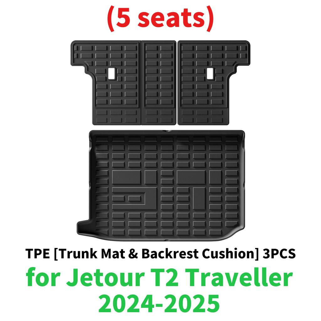 for Jetour T2 Traveller 2025 2025 Custom TPE floor Mats Full Set Eco-Friendly Waterproof All-Weather Floor Liners Accessories
