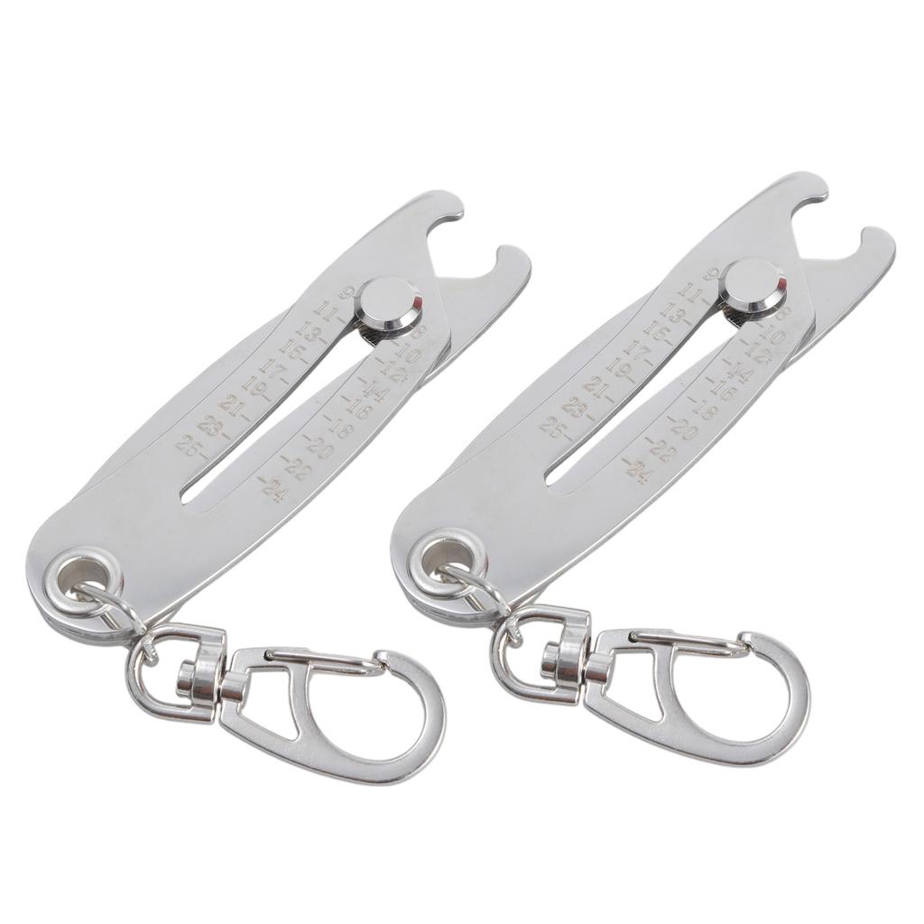 2Pcs Thread Size Checker Keychain Nut and Bolt Thread Gauge Identifier Verification Tool for Fast & Accurate Measurement