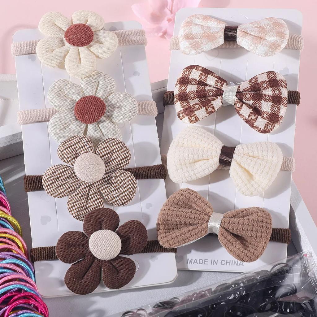 4423Pcs Girls Hair Accessories Set Colorful Elastic Hair Bands Girls Ponytail Holders Hair Ties Scrunchies with Styling Tools