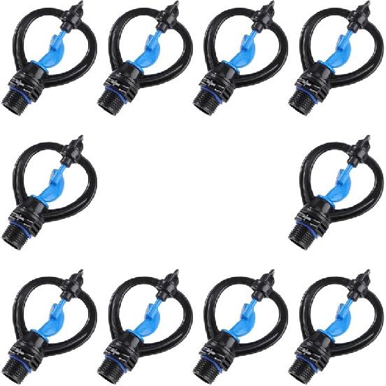 Garden Irrigation Sprinkler Head 10PCS: Micro Spray Irrigation Drippers 360 Degree Emitters Drip Garden Succulent Watering Dripper Sprinkler for Home 10PCS