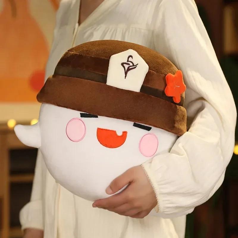 Genshin Impact Hutao Plush Throw Piillow Anime Cute Ghost Stuffed Cushion Sofa Decorative Body Pillow Sleep Back Cushion Decor