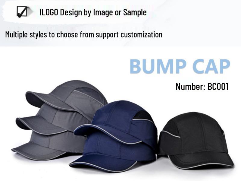 Căciulă de siguranță ușoară, respirabilă, din bumbac, cu căptușeală ABS - Rezistentă la impact și cădere