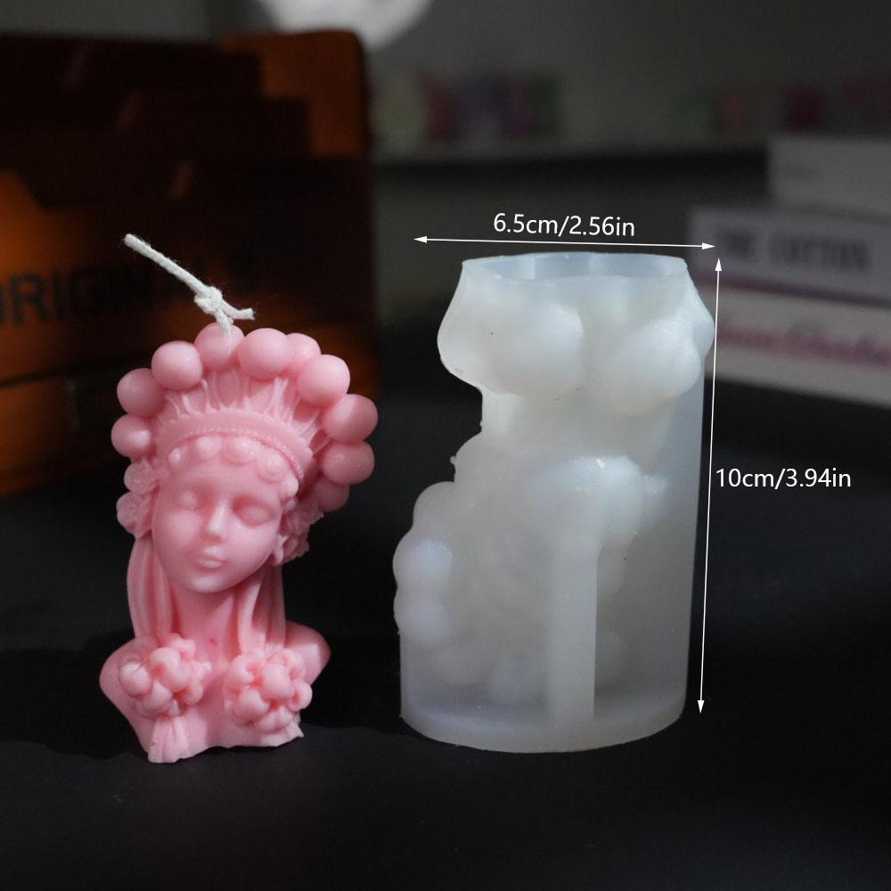 

Форма для свечи в виде портрета актрисы Пекинской оперы, форма для свечи в виде фигуры Будды, для домашнего декора, 3D-форма для гипса, изготовление свечей своими руками, подарки ручной работы B