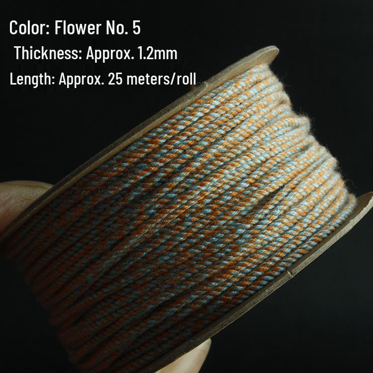 Multi-Color Hand-Twisted Cotton Rope for Beading and DIY Projects