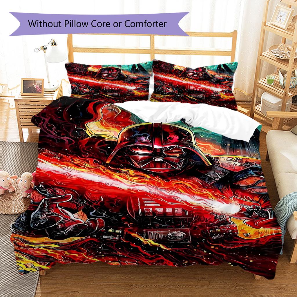 Set cu cuvertură și fețe de pernă cu model Space Opera Decorațiune pentru casă Cadou (1 * husă de pilotă + 2 * fețe de pernă, fără miez)