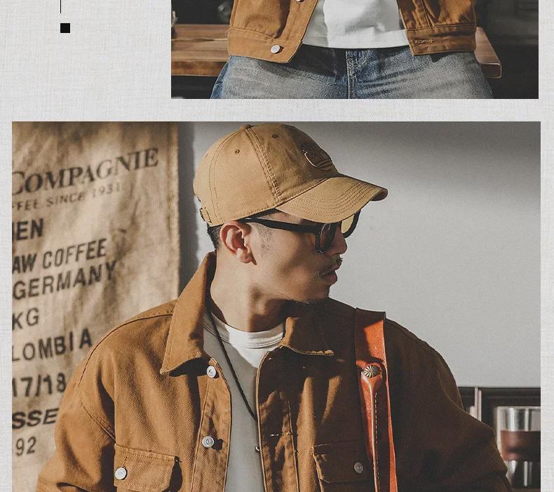 Men's American Heavyweight Retro Denim Jacket - Trendy, Loose-Fit Workwear for Spring and Autumn.